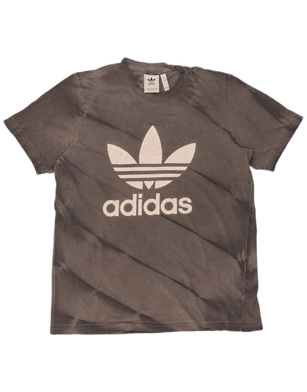 Мужская футболка Adidas с рисунком, большой серый хлопок, цвет тай-дай