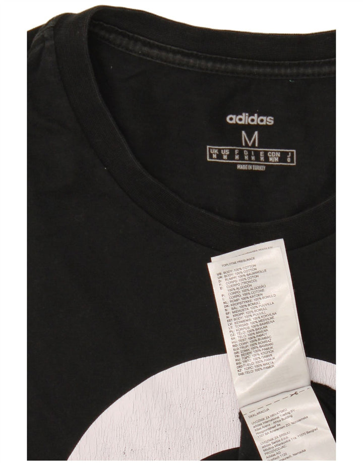Мужская футболка с рисунком Adidas Top Medium Black Cotton