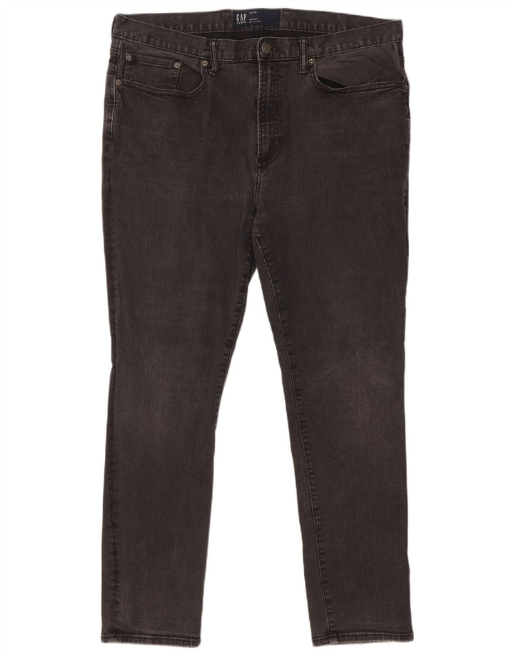 Мужские джинсы скинни Gap W36 L30 Серые, хлопок