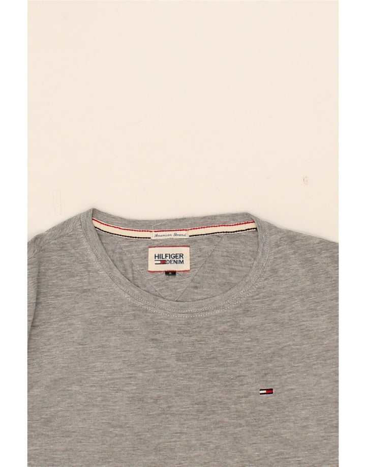 TOMMY HILFIGER Mens T-Shirt Top Small Grey Cotton Vintage Tommy Hilfiger and Second-Hand Tommy Hilfiger from Messina Hembry 
