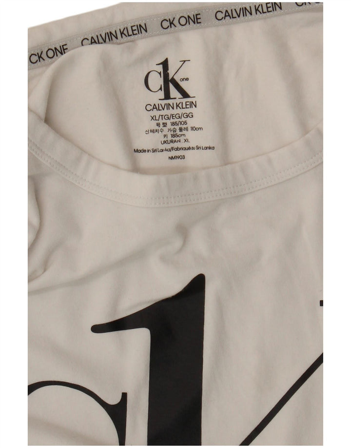 Calvin Klein Мужская футболка с рисунком Top XL Белый
