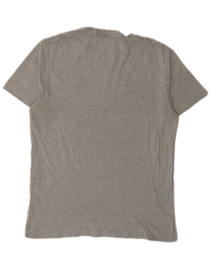 Crew Clothing Мужская футболка из хлопка большого размера серого цвета
