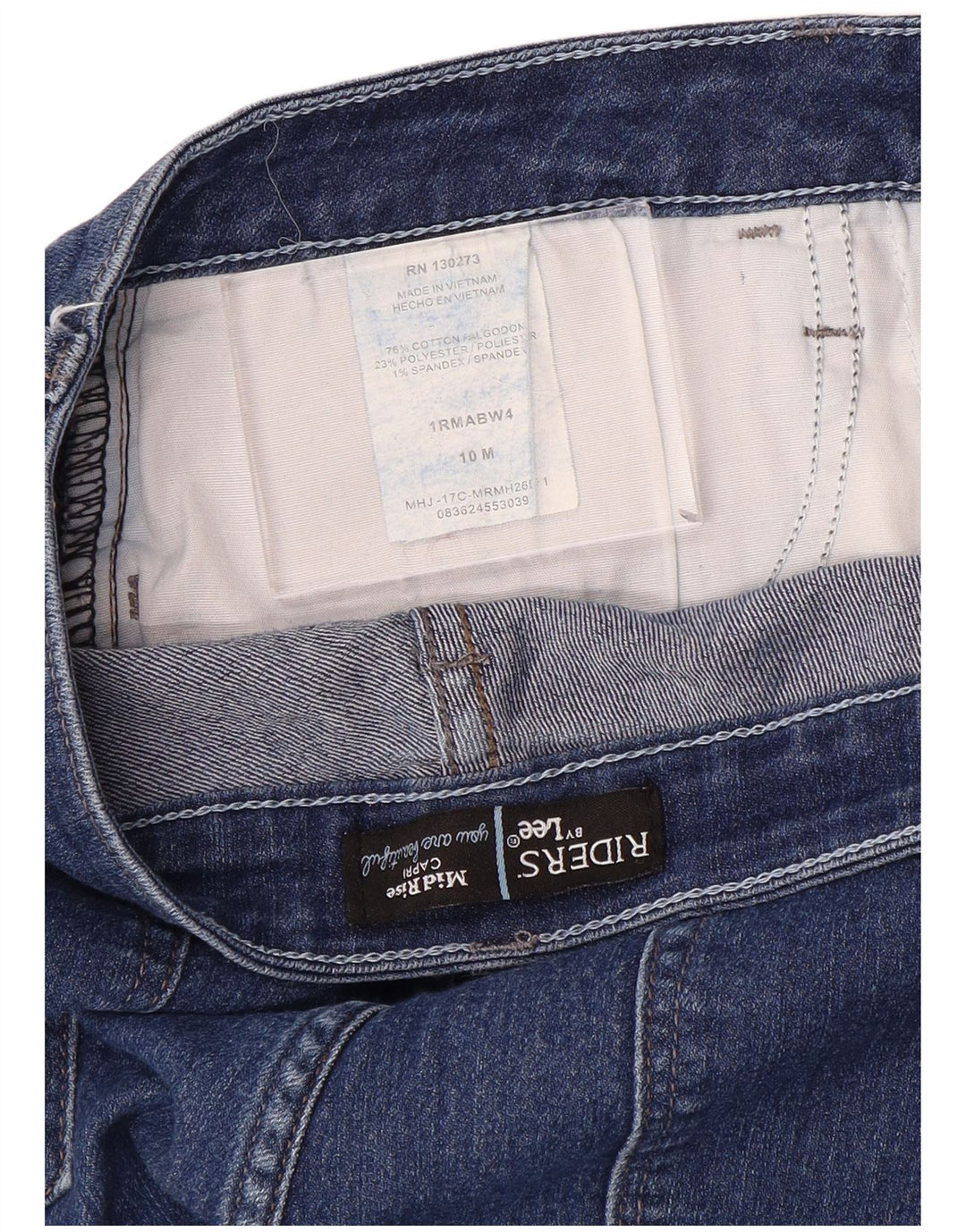 Женские капри Lee со средней посадкой, США 10, большие размеры W32 L21, синий хлопок