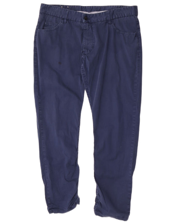 Мужские узкие повседневные брюки Zara EU 46 XL W36 L27, синие, хлопок