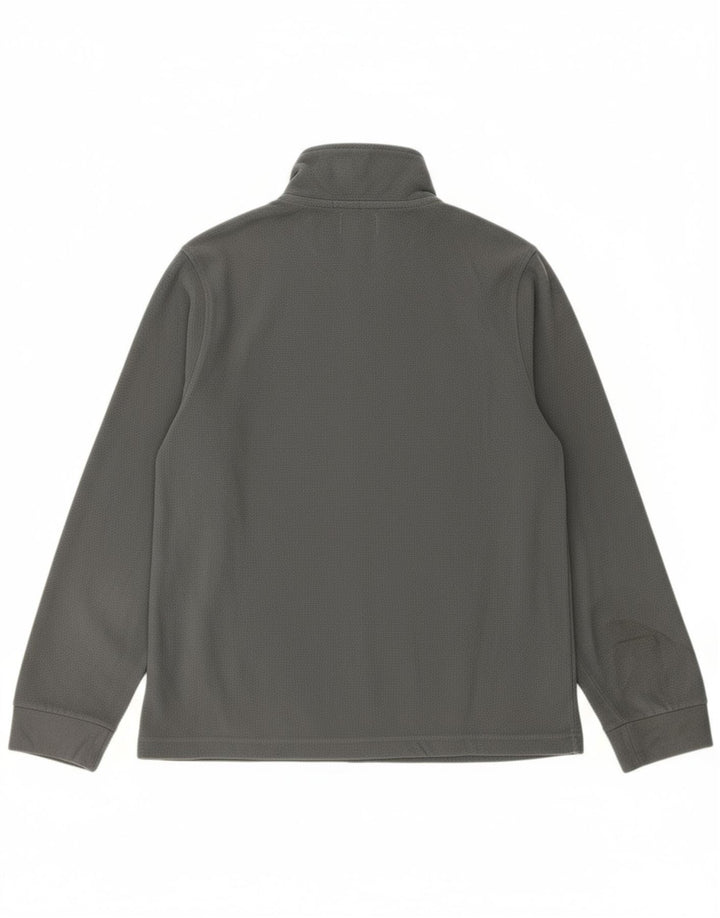 AVIREX Womens Zip Neck Fleece Jumper UK 20 2XL Grey Polyester