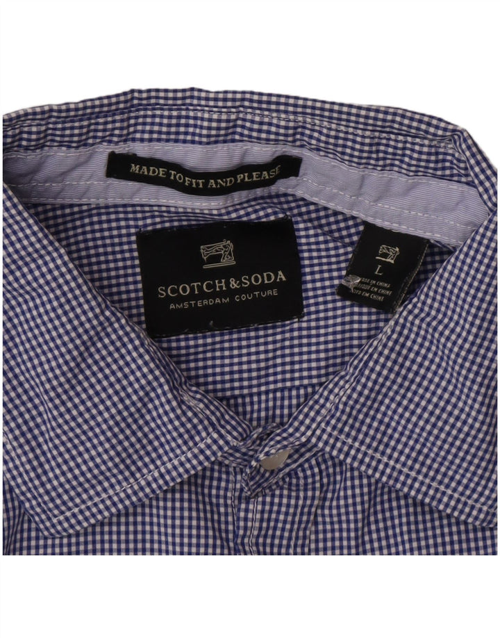 Мужская рубашка Scotch & Soda, большая синяя клетка