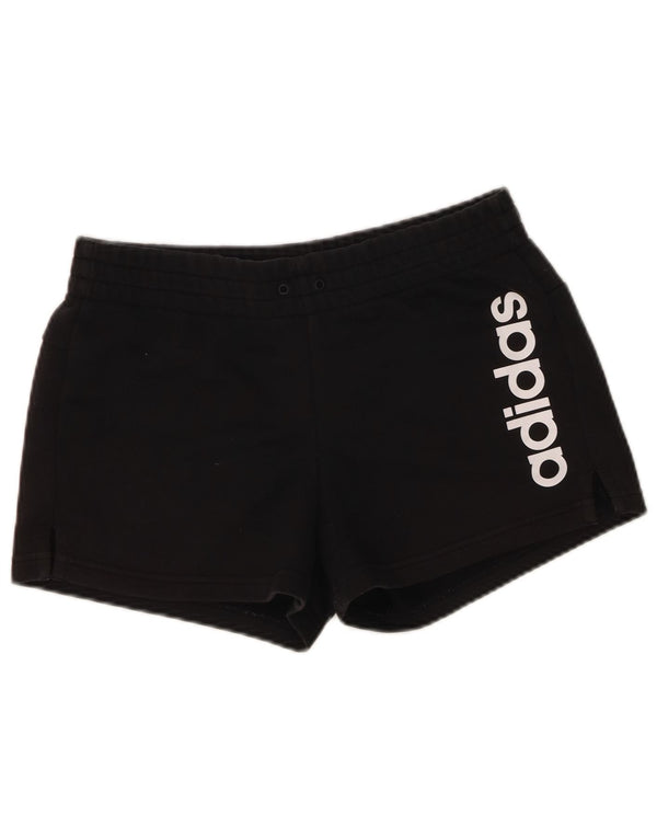 Женские спортивные шорты Adidas с графическим рисунком UK 8/10, маленькие черные