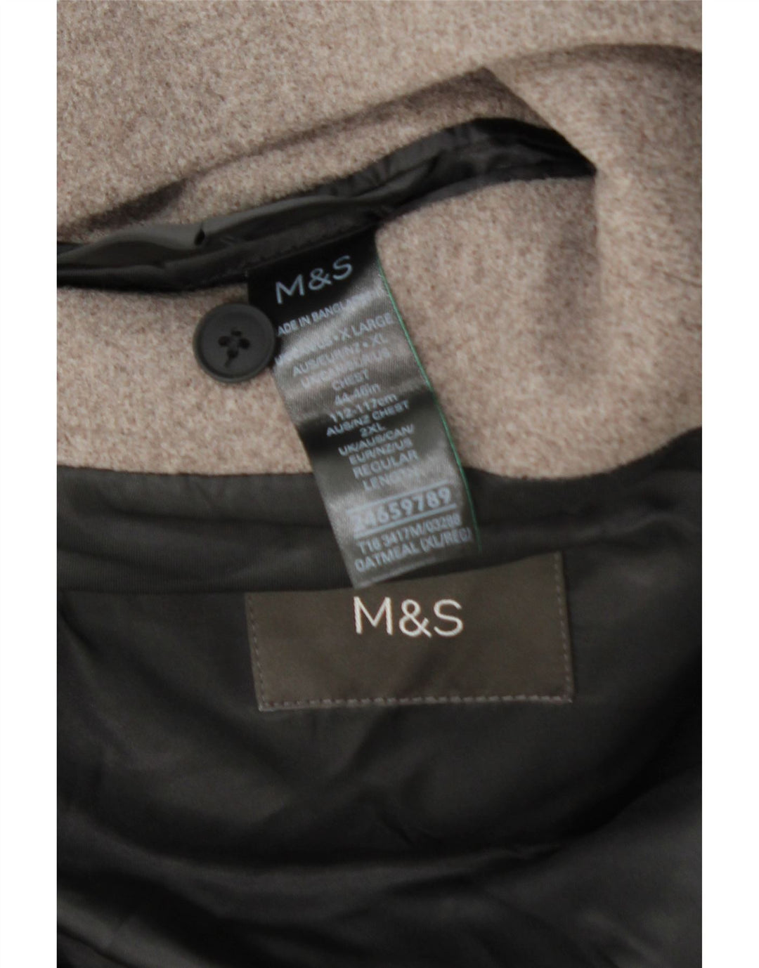 Мужское пальто Marks & Spencer UK 42 XL Коричневый полиэстер