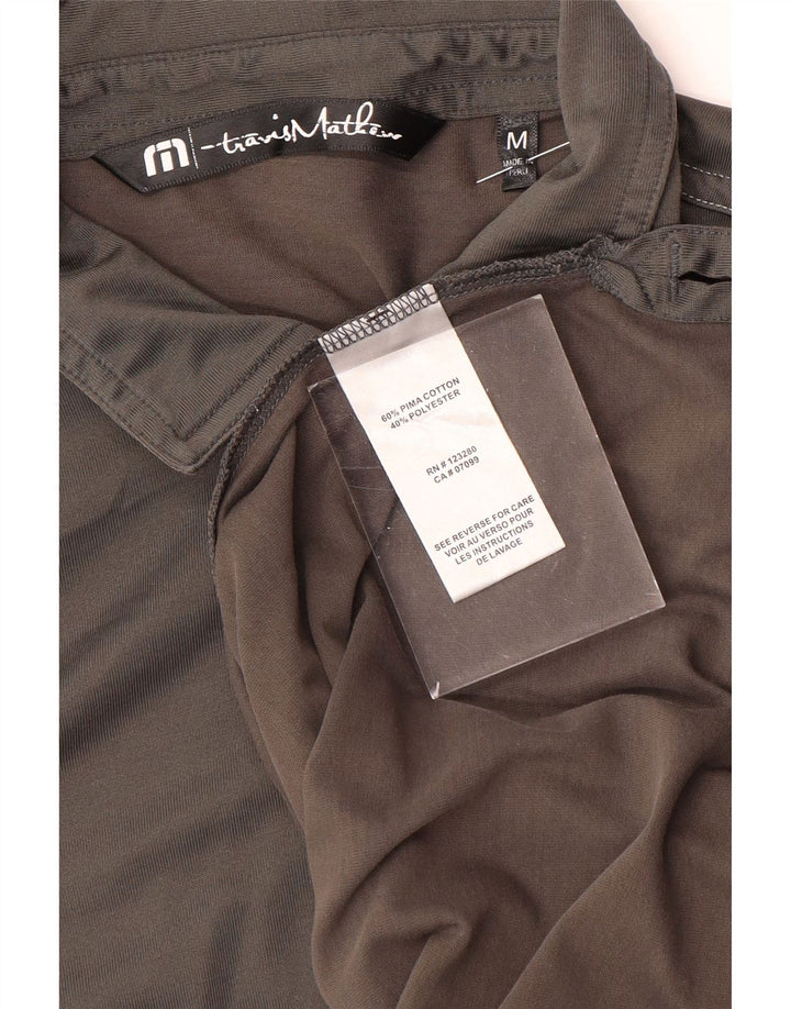 Мужская рубашка-поло TRAVIS MATHEW среднего серого цвета, хлопок