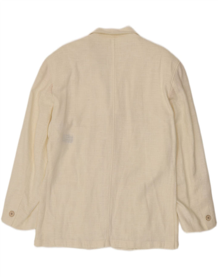 Picdor Мужской пиджак на 3 пуговицах EU 48 Средний Белый Хлопок