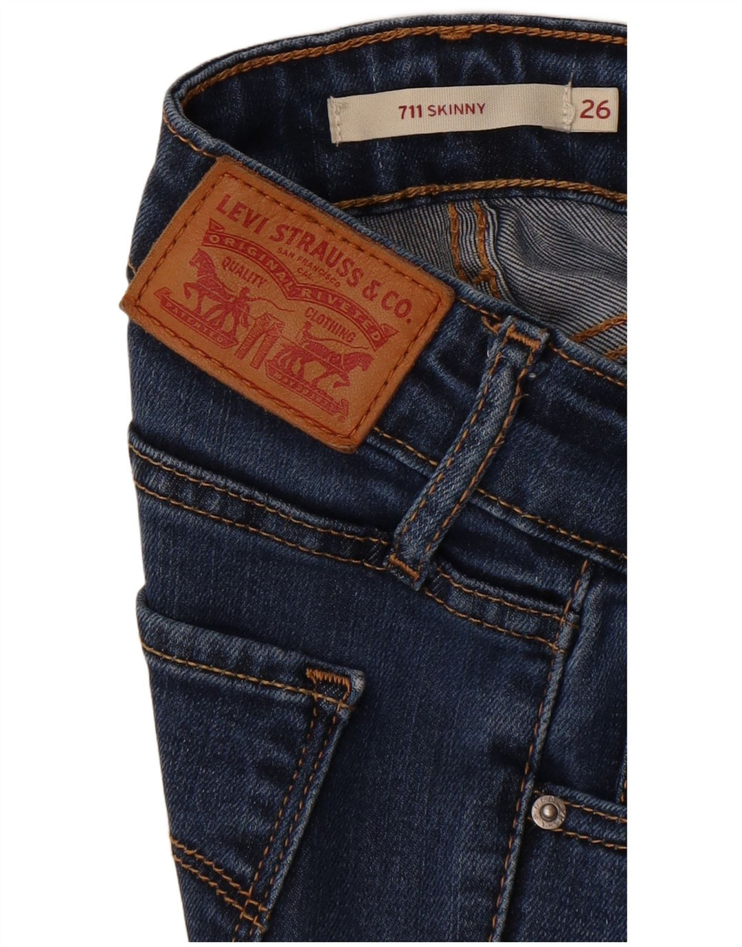 Женские джинсы скинни Levi's 711 W26 L33 синие