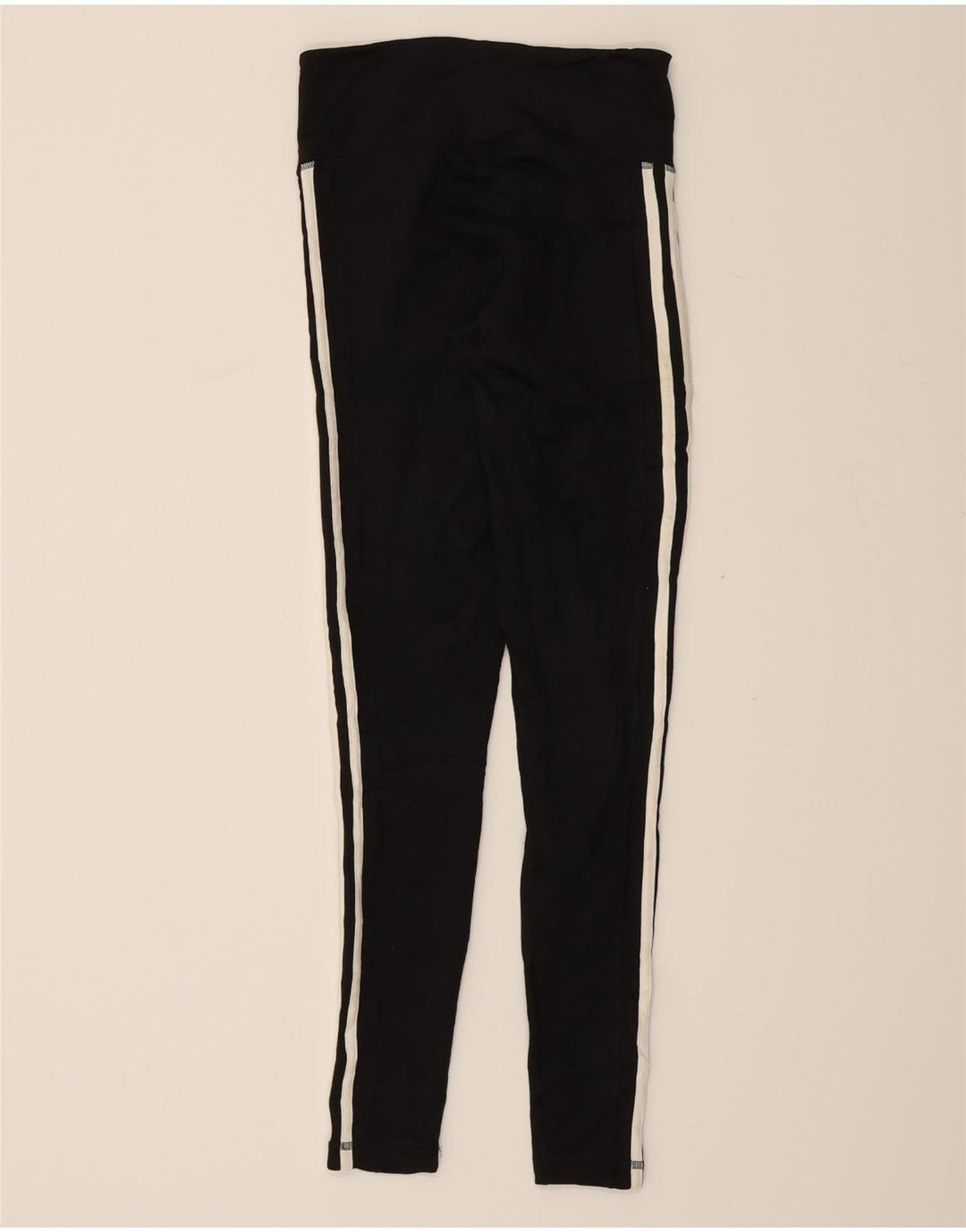 ADIDAS Womens Leggings UK 8/10 Small  Black Polyester Vintage Adidas and Second-Hand Adidas from Messina Hembry 