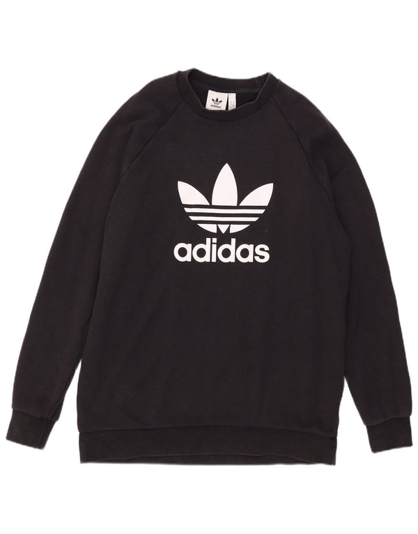 Мужской свитер с рисунком Adidas, большой черный хлопковый джемпер