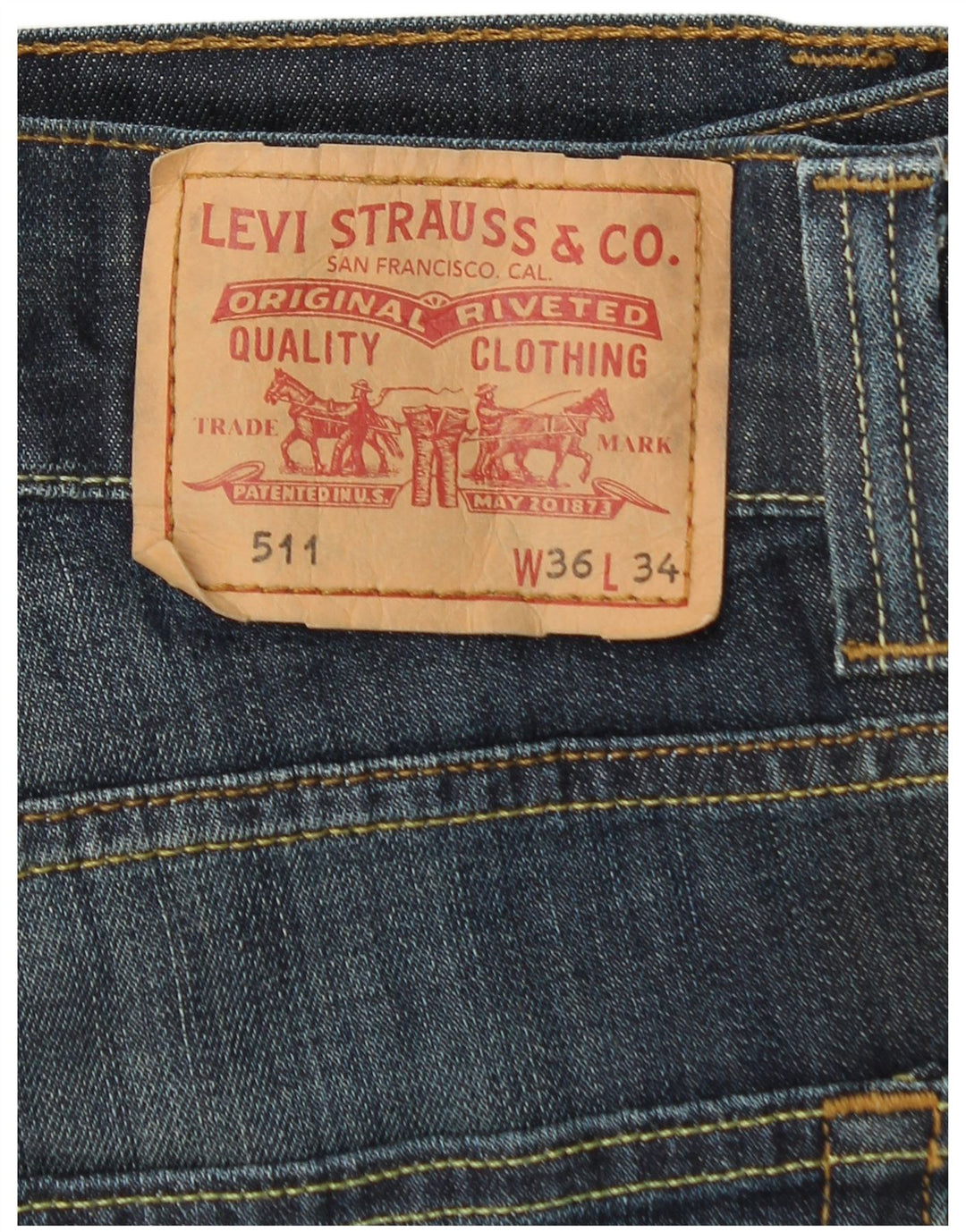 Мужские джинсы Levi's Slim 511 W36 L32 синие, хлопок