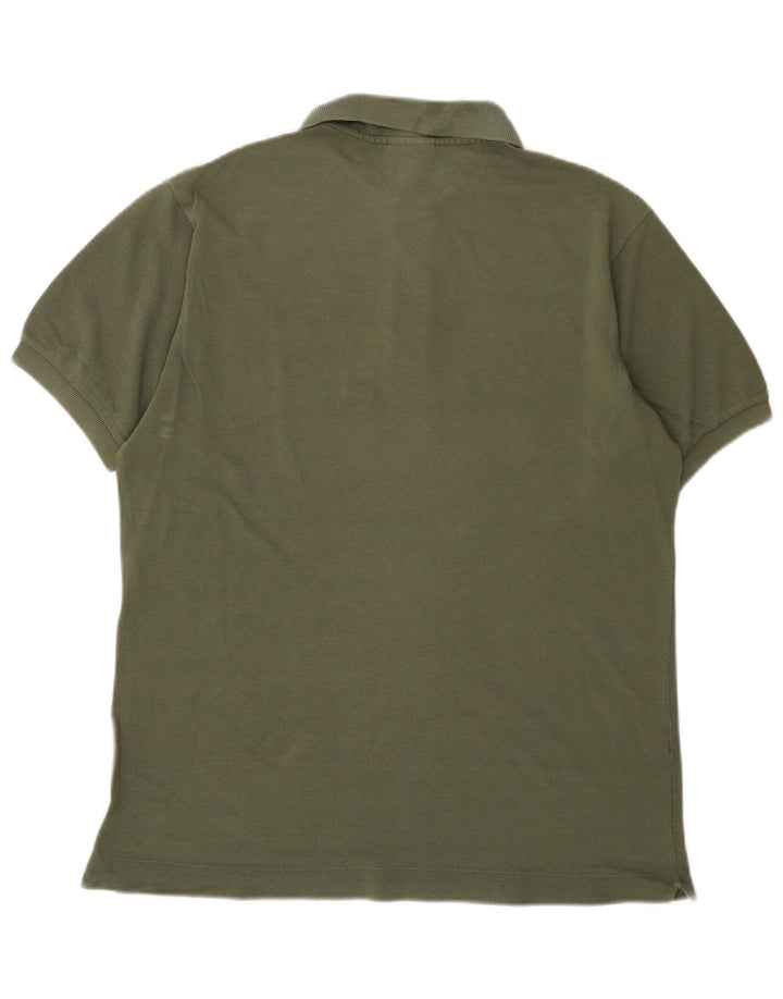 Мужская рубашка-поло Lacoste, размер 4, средний цвет, хаки, хлопок