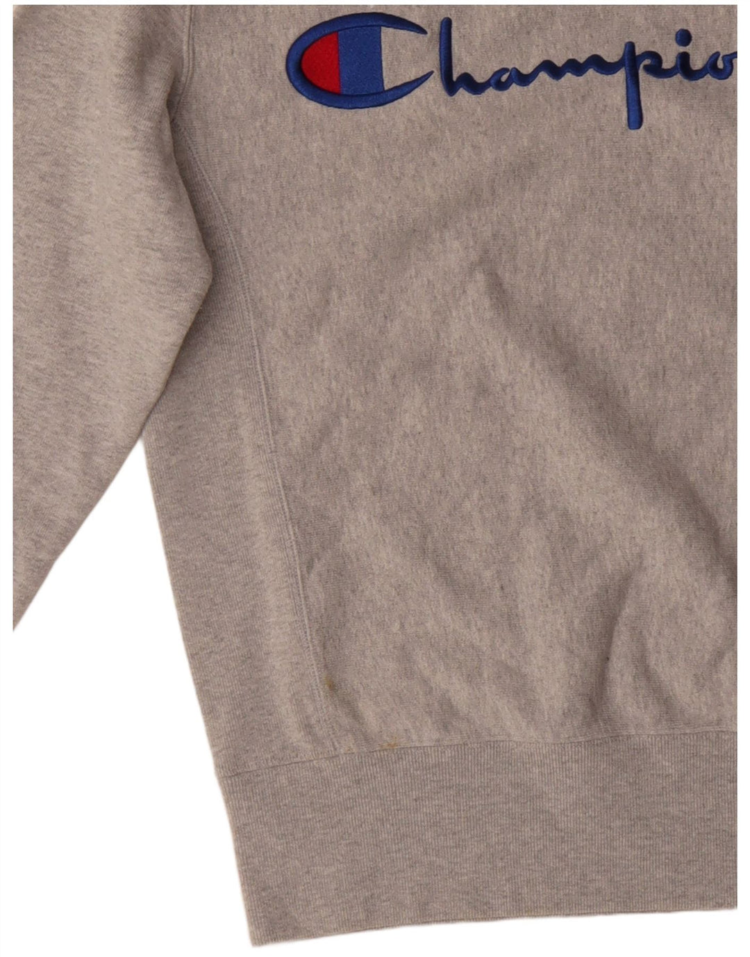 Мужской свитшот с рисунком Champion, маленький серый хлопковый джемпер в крапинку