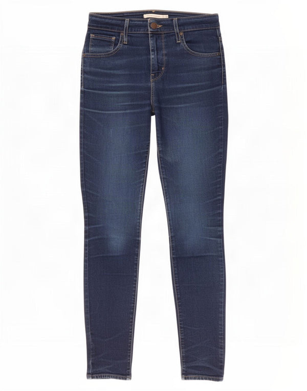 Женские джинсы скинни Levi's 721 с высокой посадкой W26 L28 Темно-синие хлопковые