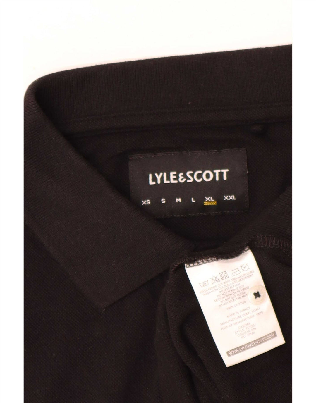Мужская рубашка-поло Lyle & Scott XL, черный хлопок
