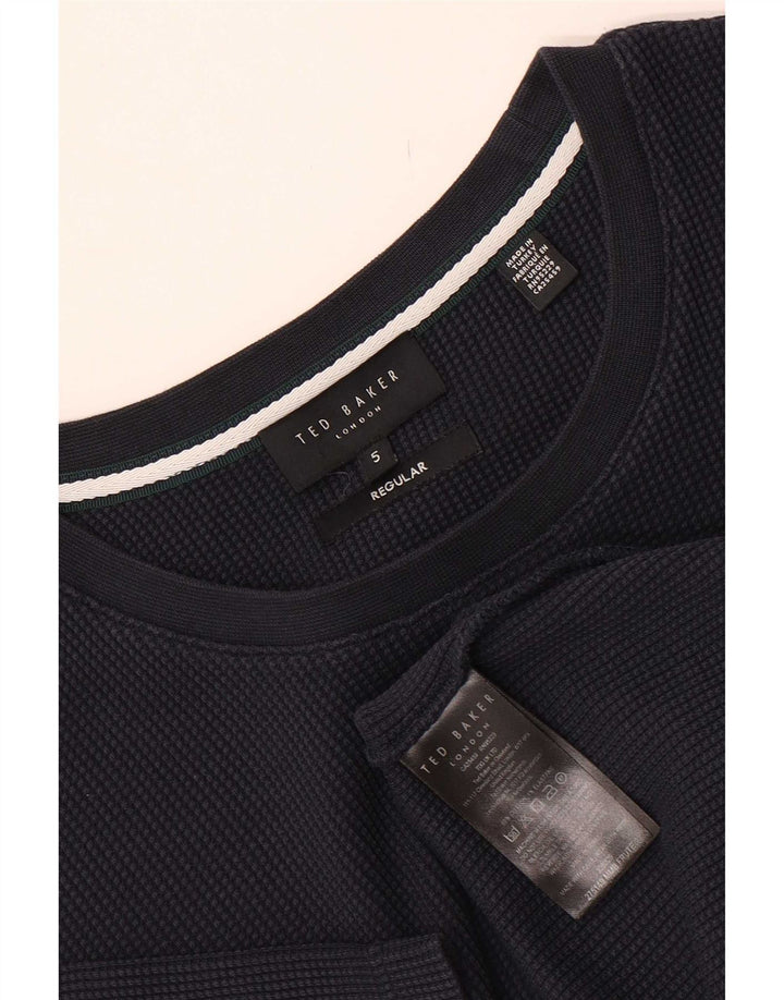 Мужская футболка стандартного кроя Ted Baker, размер 5 XL, темно-синяя, хлопок