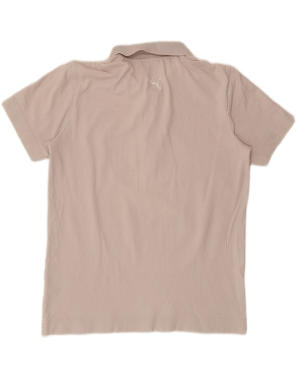 Мужская рубашка-поло Puma, маленькая серая, с цветными блоками