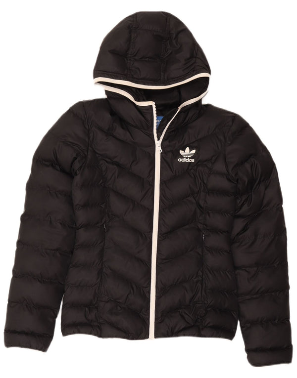 Женская утепленная куртка Adidas с капюшоном UK 6 XS, черный полиэстер