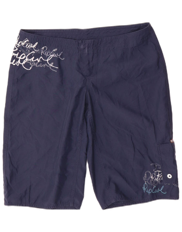 Женские шорты для плавания с заниженной талией и рисунком Rip Curl, США 12 XL, темно-синие