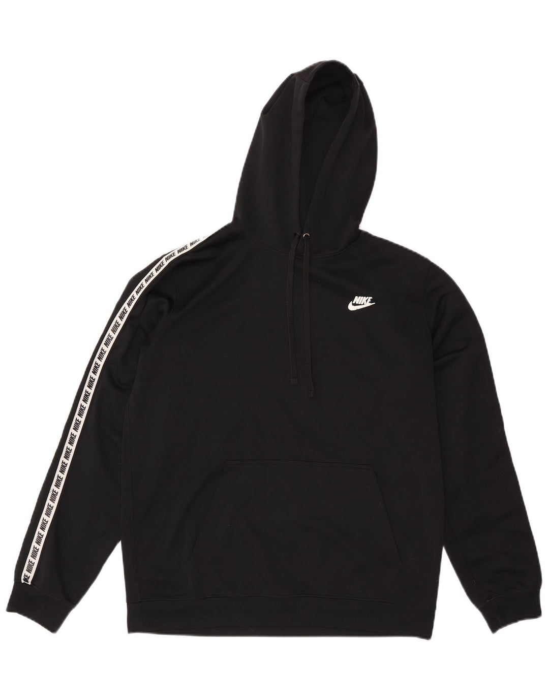 Мужской джемпер с капюшоном с рисунком Nike, средний черный, полиэстер