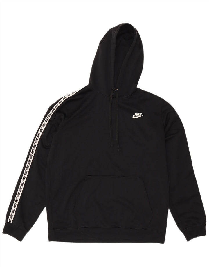 Мужской джемпер с капюшоном с рисунком Nike, средний черный, полиэстер
