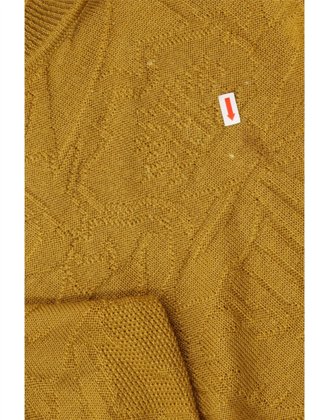 ВИНТАЖНЫЙ женский джемпер с круглым вырезом, Великобритания 14, средний желтый цвет