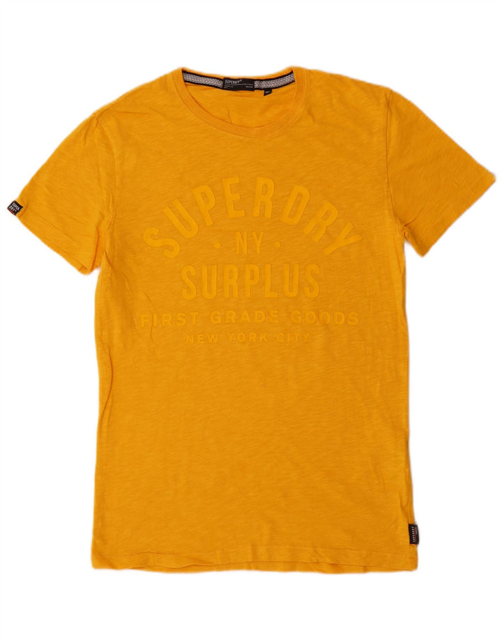 Superdry Мужская футболка с рисунком Верх из хлопка среднего желтого цвета с крапинками