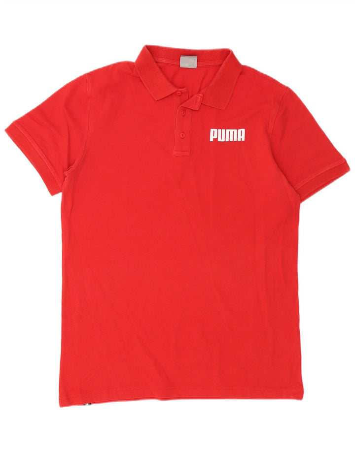 Мужская рубашка-поло Puma из хлопка среднего красного цвета