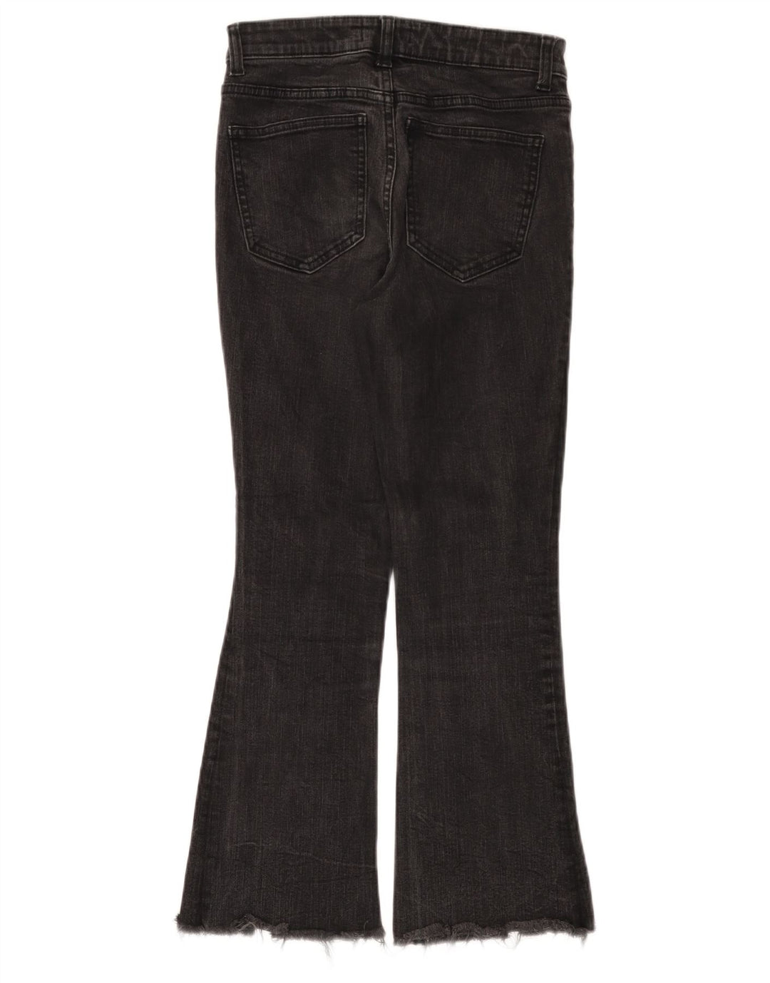 Женские расклешенные джинсы ZARA EU 38, маленькие W28 L25, черный хлопок