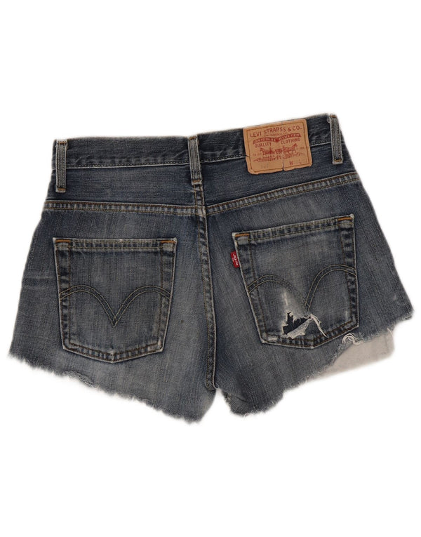 Женские джинсовые шорты Levi's 507 W29, хлопковые, среднего синего цвета