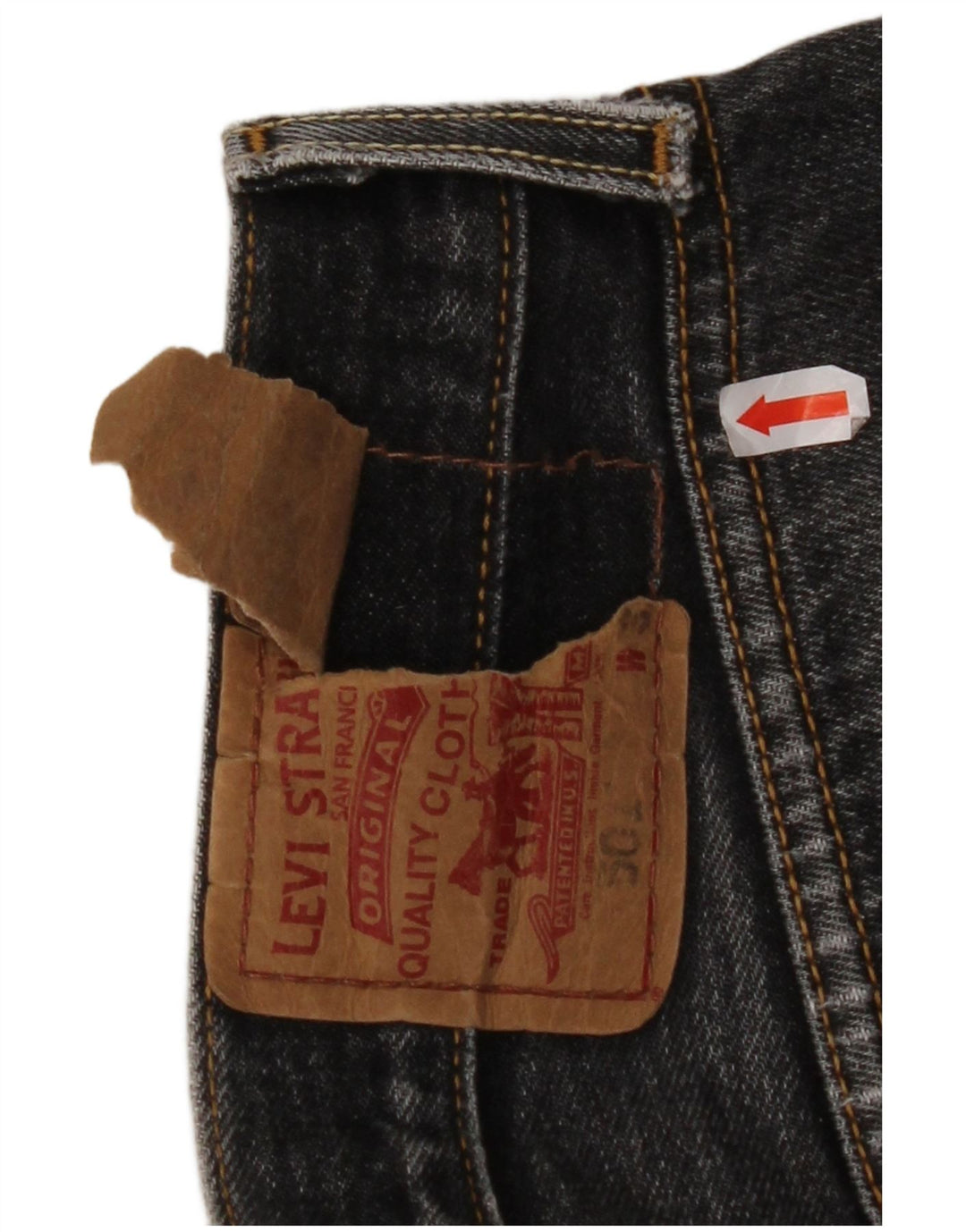 Мужские прямые джинсы LEVI'S 501 W32 L32, черный хлопок