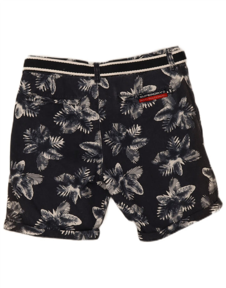 Мужские шорты чинос Superdry Medium W32 Темно-синие с цветочным принтом