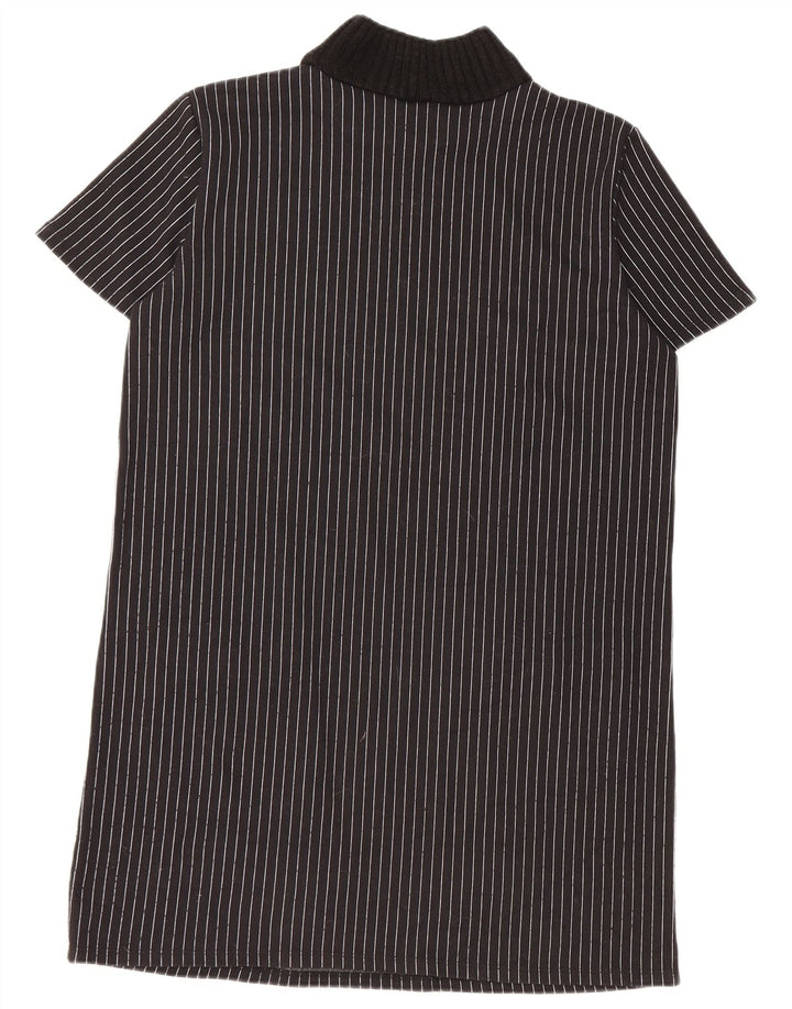 Женское платье прямого кроя Zara UK 16, большое черное в тонкую полоску
