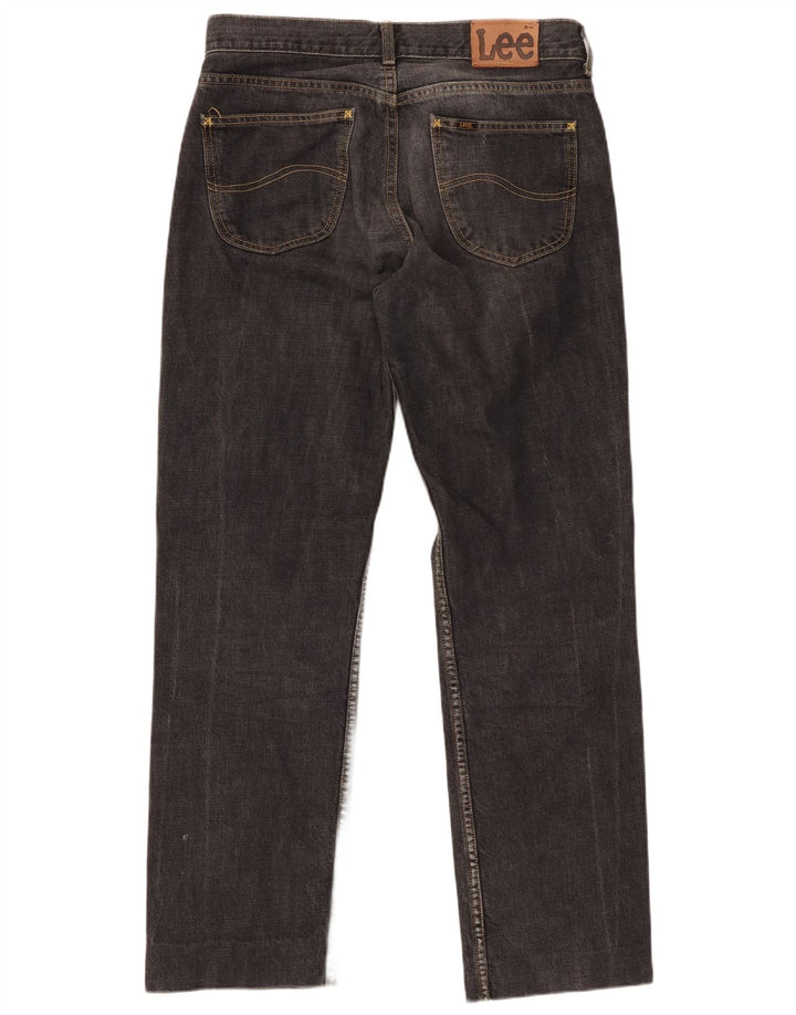 LEE Mens Seattle Straight Jeans W34 L30 Black Cotton