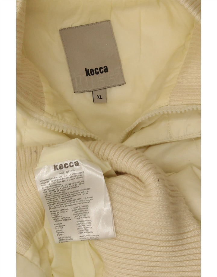 Женская утепленная куртка KOCCA с капюшоном UK 18 XL Off White Полиамид