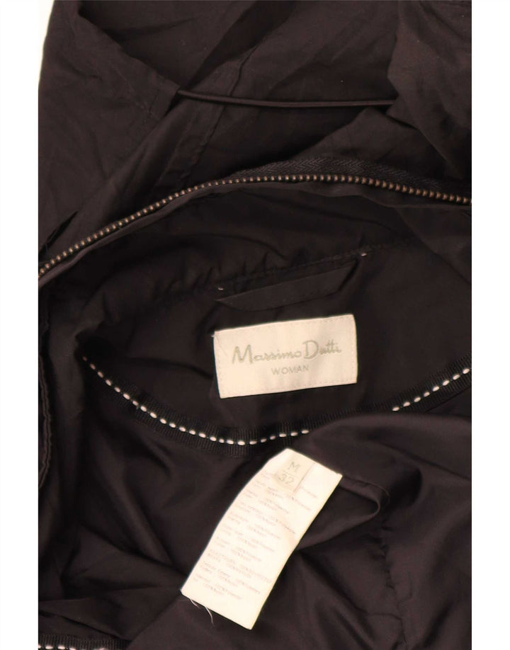 Женская парка Massimo Dutti с капюшоном UK 14, средний черный