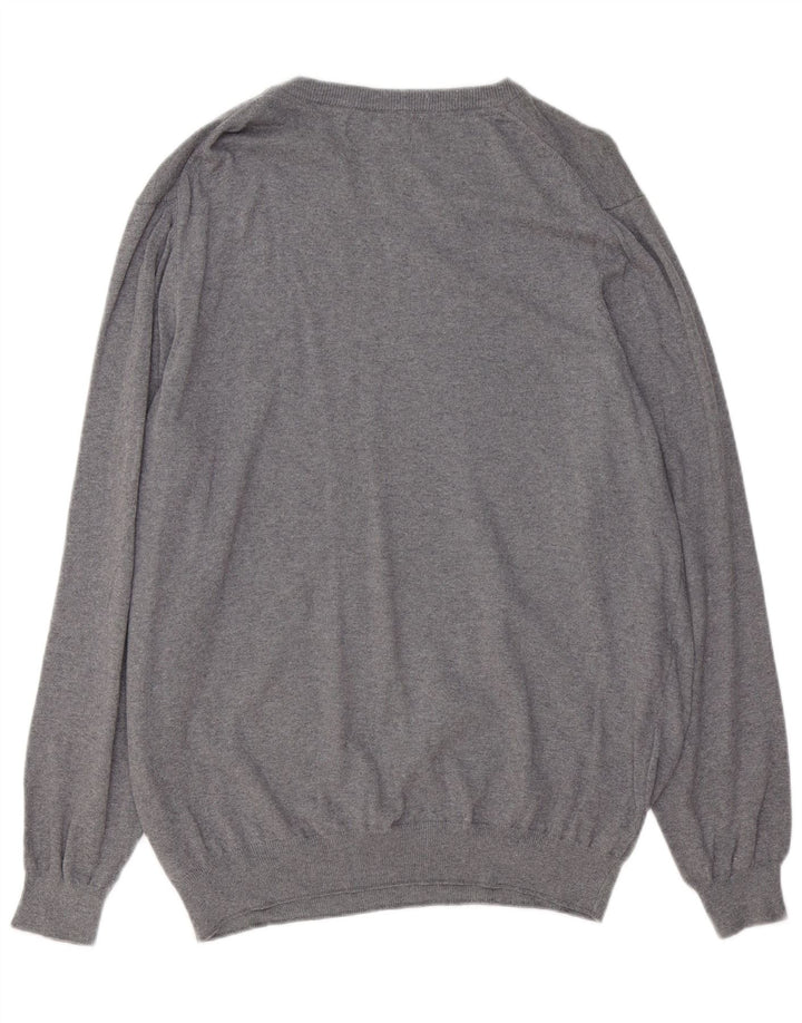 Мужской свитер с вырезом лодочкой LYLE & SCOTT 2XL, серый хлопок