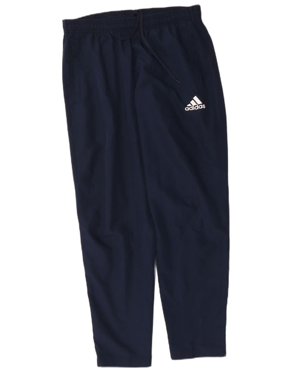 Мужские спортивные брюки Adidas с графическим рисунком, большие темно-синие полиэстеровые брюки