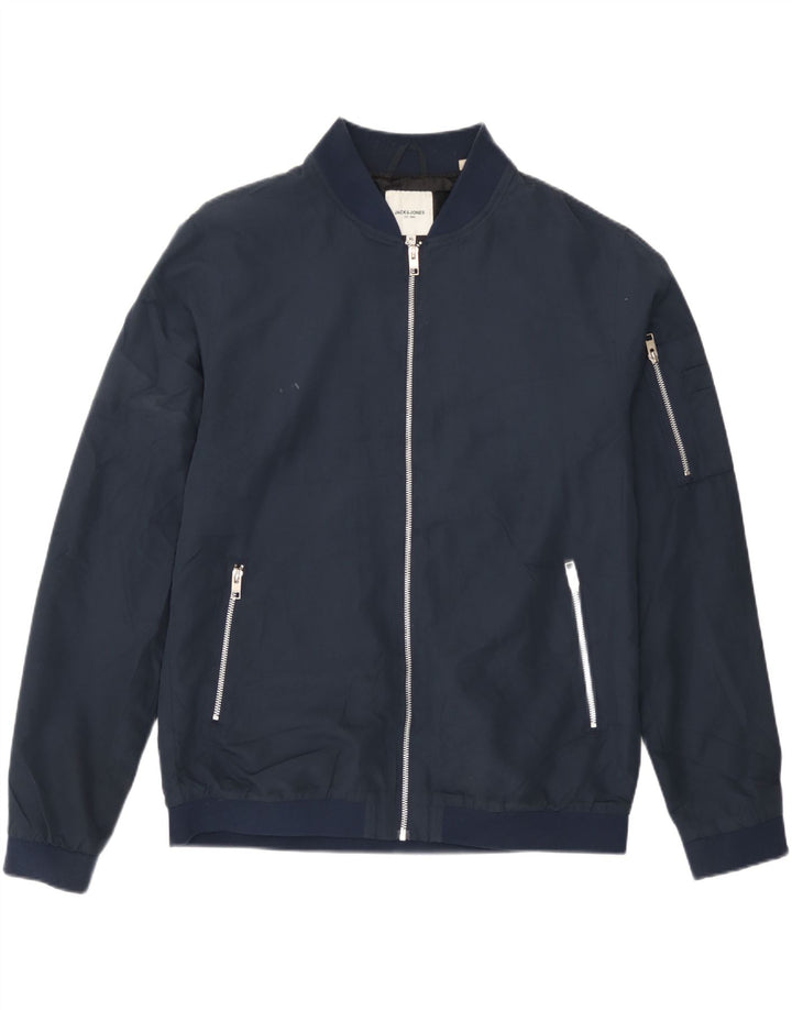 Мужская куртка-бомбер Jack & Jones UK 42 XL темно-синяя