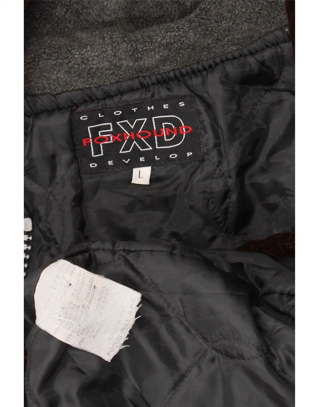 Мужская куртка-бомбер Foxhound с капюшоном UK 40, большая коричневая, полиэстер с цветными блоками