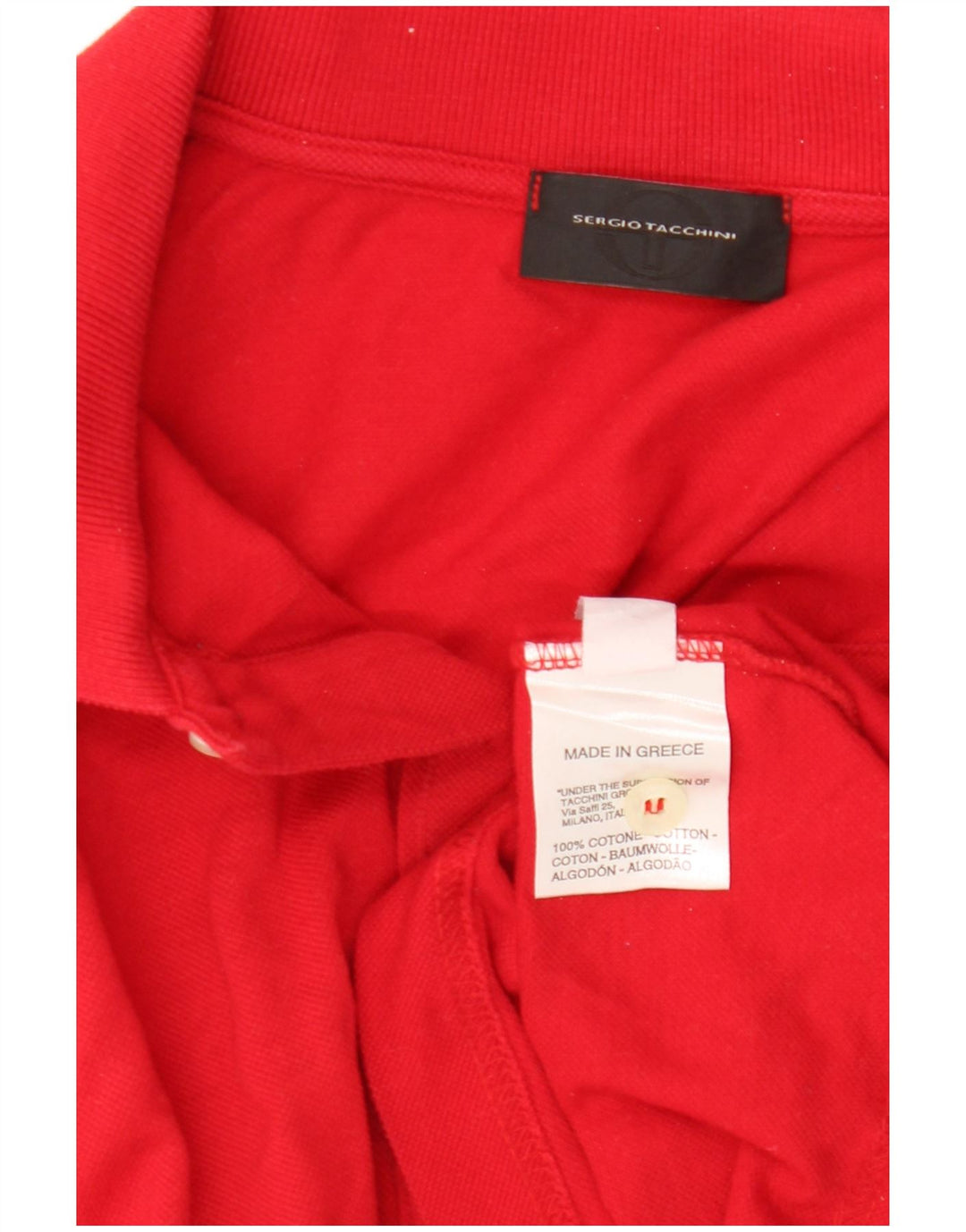 Мужская рубашка-поло Sergio Tacchini IT 56 2XL Красный хлопок