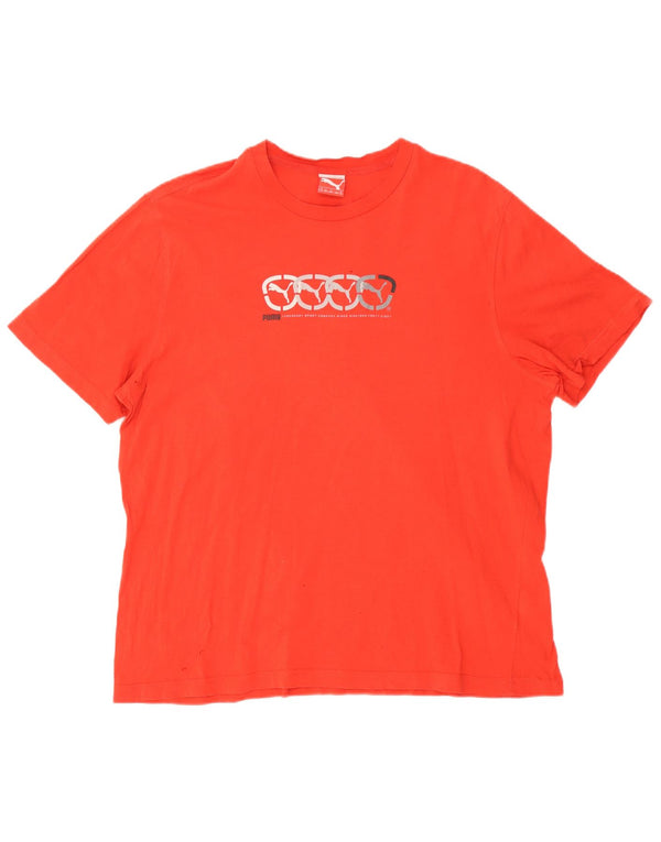 Мужская футболка с рисунком Puma 2XL оранжевая