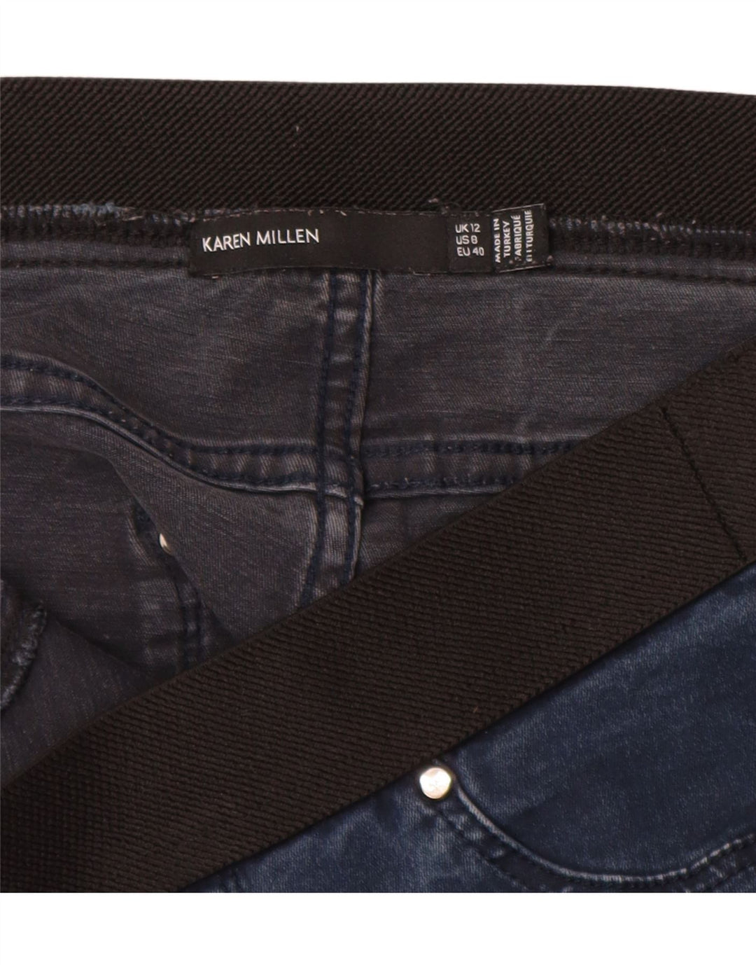 Женские джинсы-джеггинсы KAREN MILLEN UK 12, средние W28 L28, темно-синие, хлопок