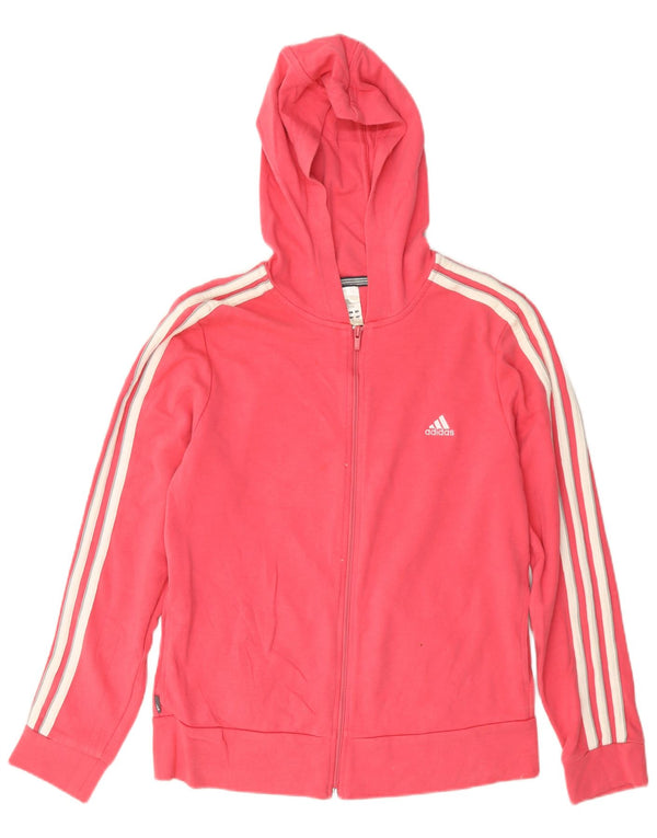 Женский свитер с капюшоном на молнии Adidas UK 18 XL, розовый хлопок