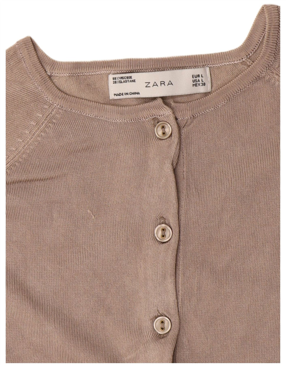 Женский кардиган Zara UK 14, большой серый вискоза