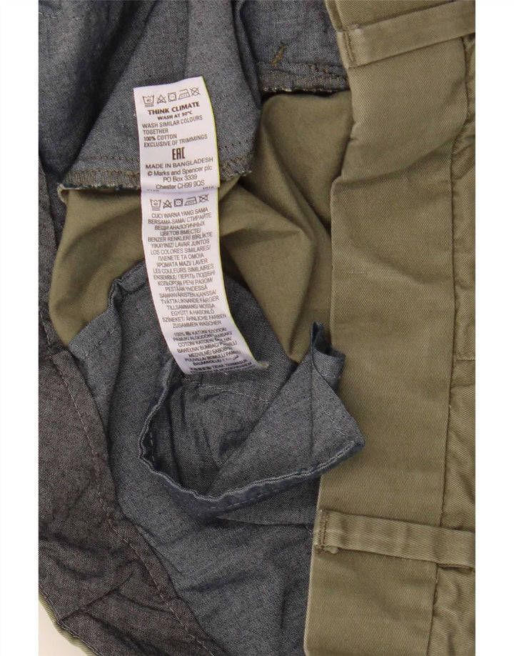 Мужские шорты чинос Marks & Spencer W38 XL, зеленый хлопок