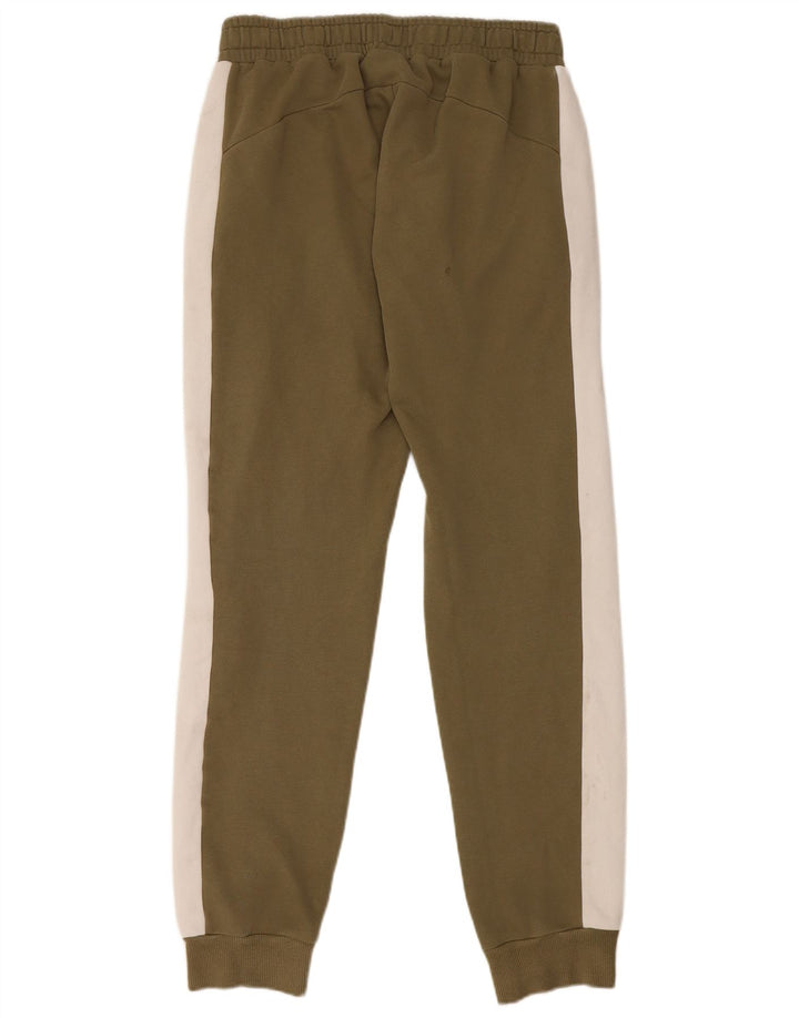 Мужской спортивный костюм Puma, средний хаки, хлопок с цветными блоками